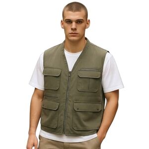Vintage 90s LL Bean Utility Vest Mens XXL Outdoor Fishing Safari Pockets Canvas